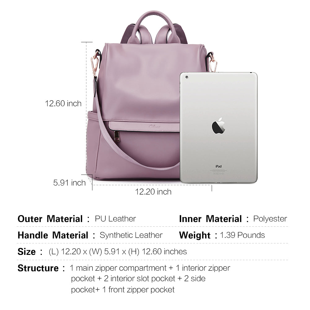 Greene Multi-Purpose Carry Way Vegan Leather Backpack Purse For Women