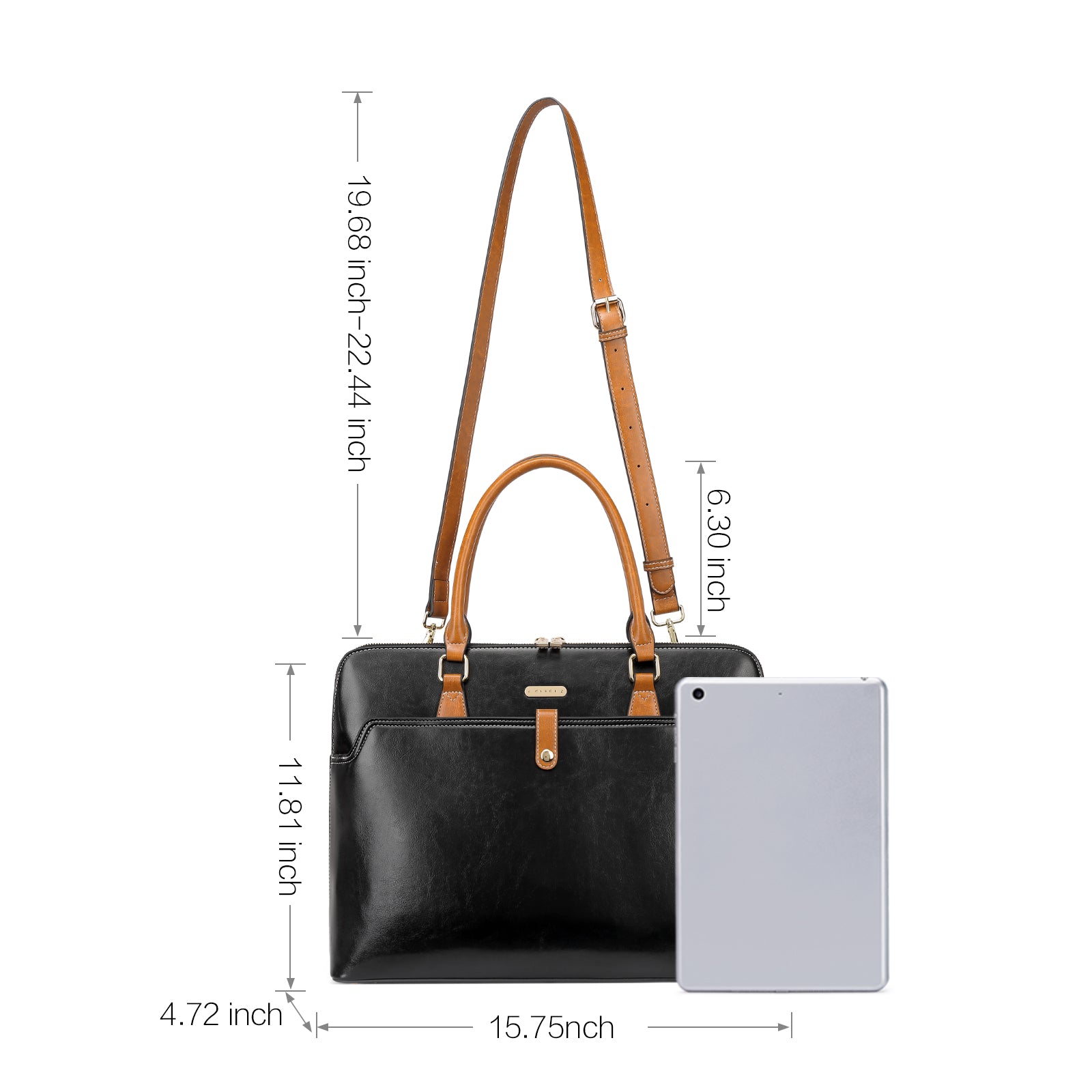 Claire Premium Leather Messenger Briefcase For School And Work