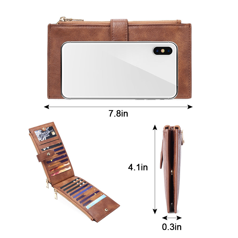 Echo Slim Women's Bifold Leather Wallet With ID Window