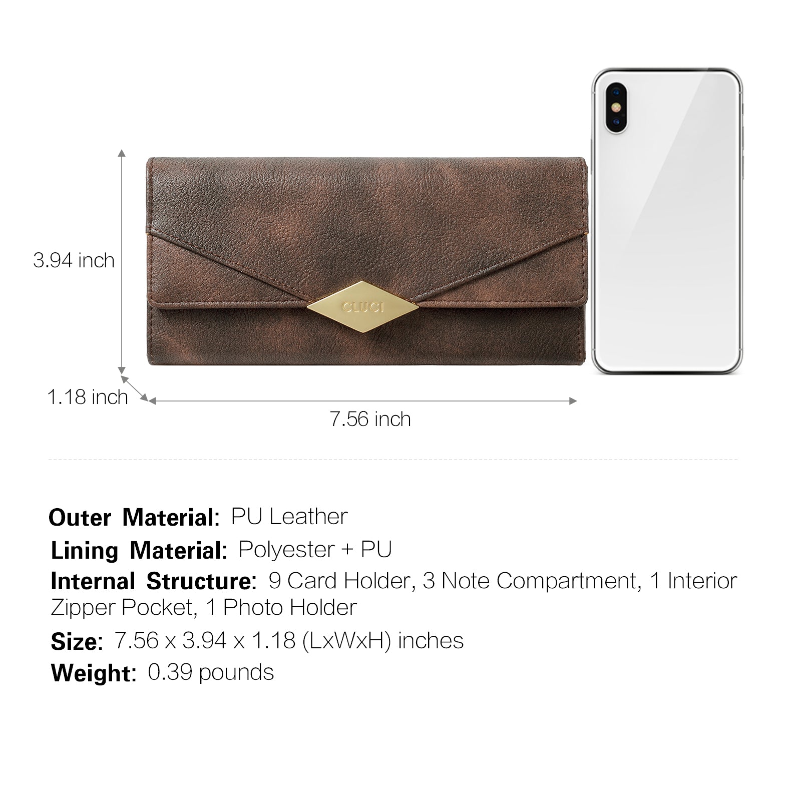 Mile Large Stylish Wallet For Women With Multiple Card Slots