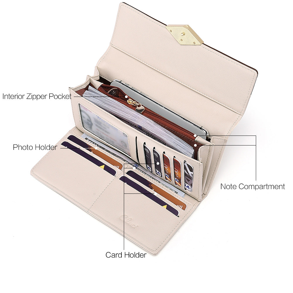 Mile Large Stylish Wallet For Women With Multiple Card Slots