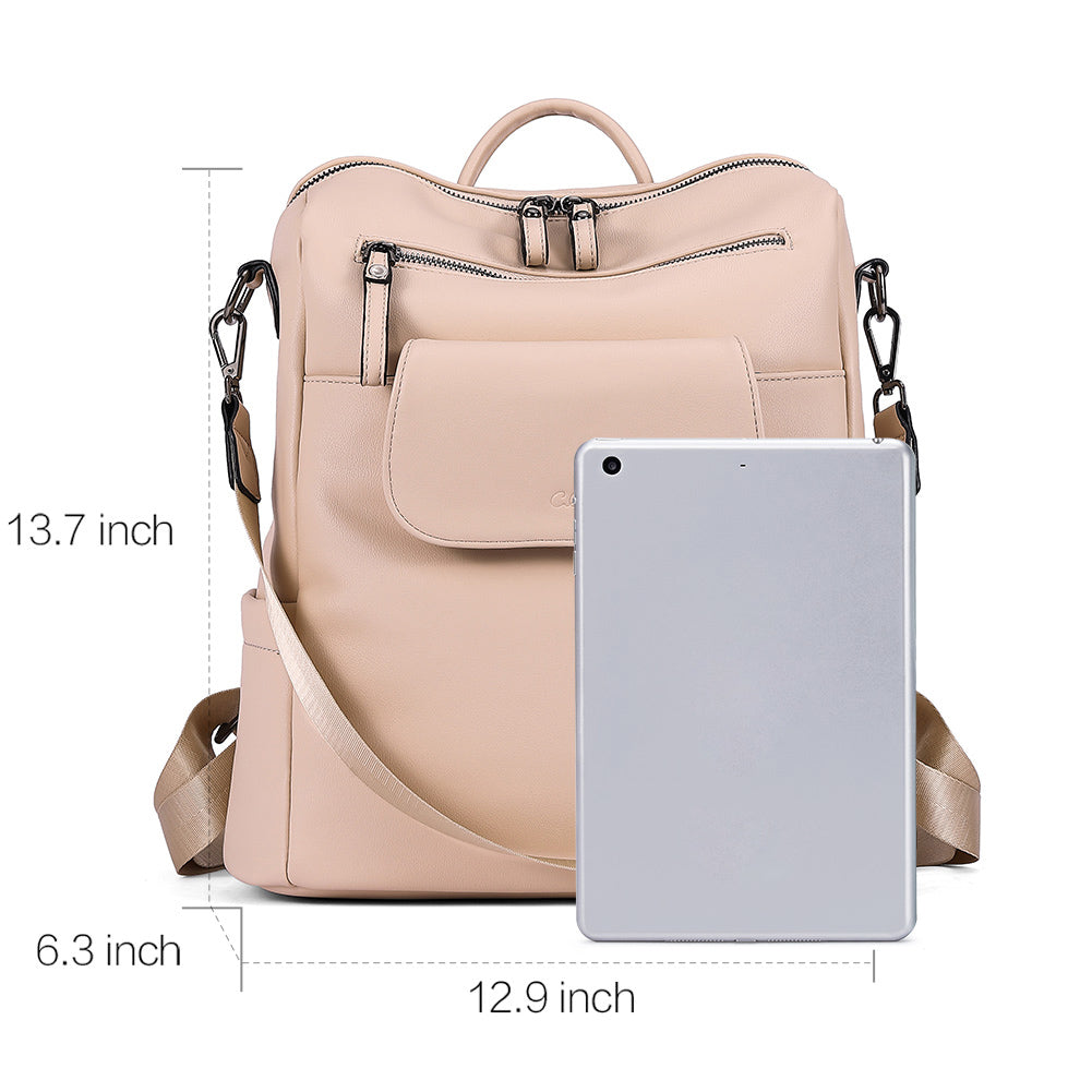 Greene Vegan Leather Travel Backpack Switchable Shoulder Bag