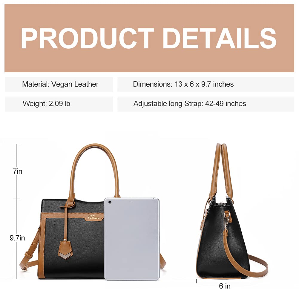 CLUCI Satchel Purses and Handbags for Women Leather Totes Designer Ladies Crossbody Shoulder Bag