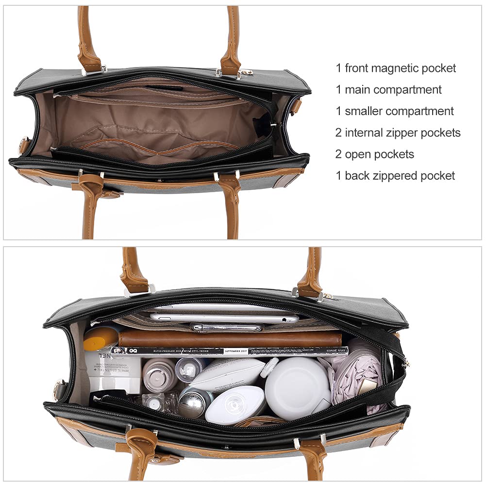 CLUCI Satchel Purses and Handbags for Women Leather Totes Designer Ladies Crossbody Shoulder Bag