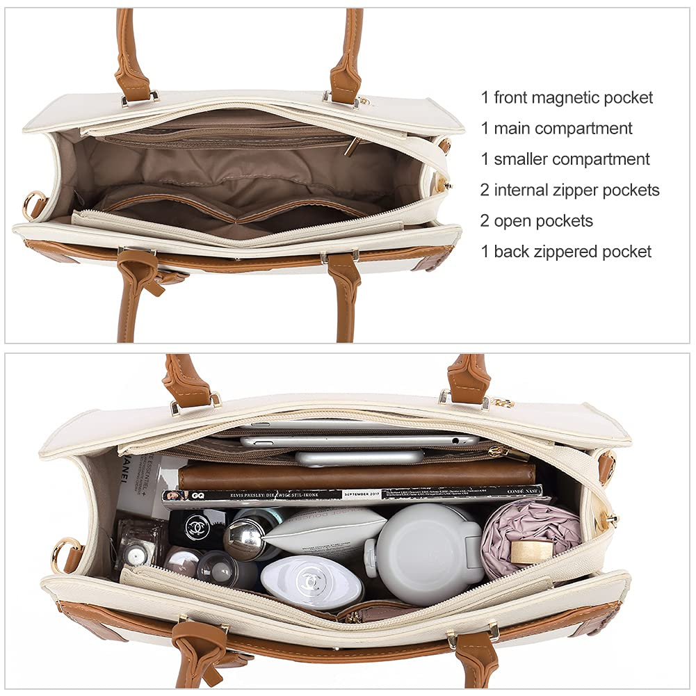 CLUCI Satchel Purses and Handbags for Women Leather Totes Designer Ladies Crossbody Shoulder Bag