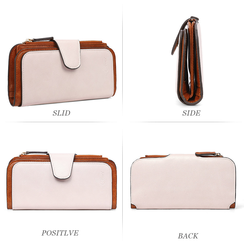 Cathy Luxury Women's Vegan Leather Wallet With Zipper