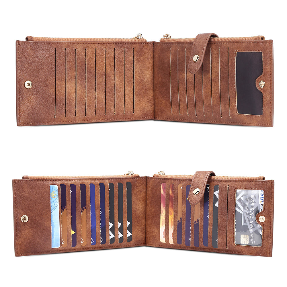 Echo Slim Women's Bifold Leather Wallet With ID Window