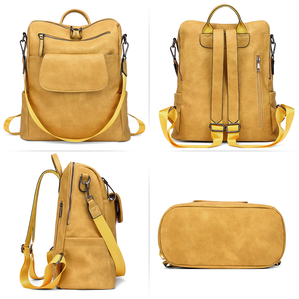 Greene Vegan Leather Travel Backpack Switchable Shoulder Bag