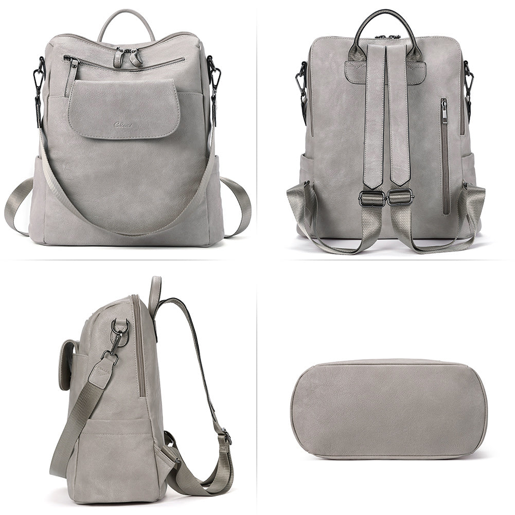 Greene Vegan Leather Travel Backpack Switchable Shoulder Bag