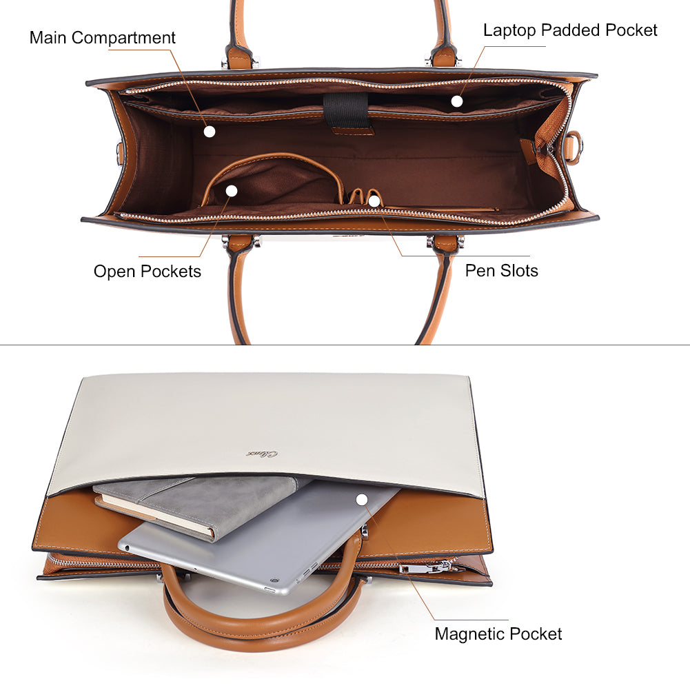 Lauren Ladies Vegan Leather Laptop Briefcase Laptop Bag
