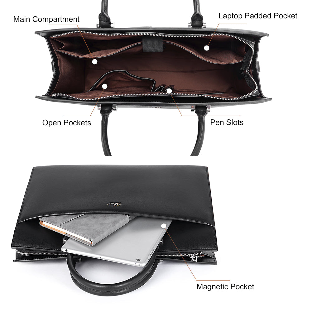 Lauren Ladies Vegan Leather Laptop Briefcase Laptop Bag