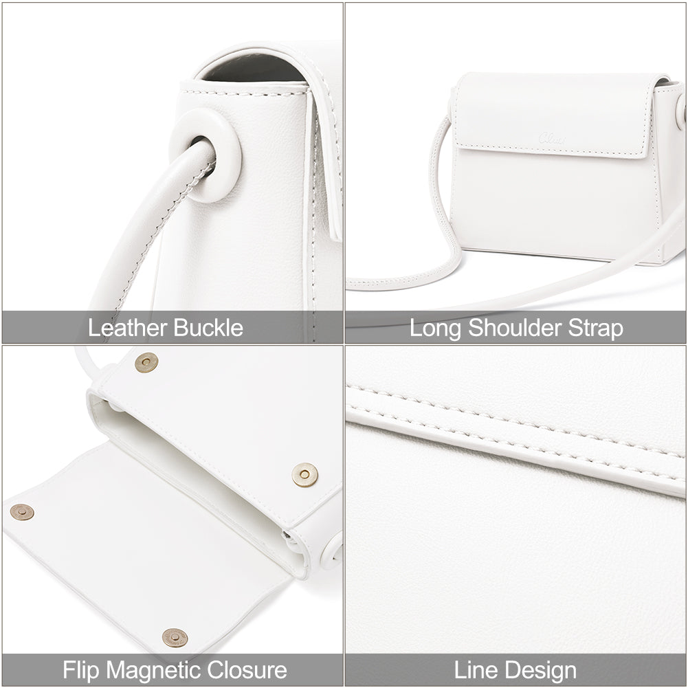 CLUCI Small Crossbody Bags for Women Vegan Leather Flap Fashion Ladies Travel Shoulder Purse with Adjustable Strap