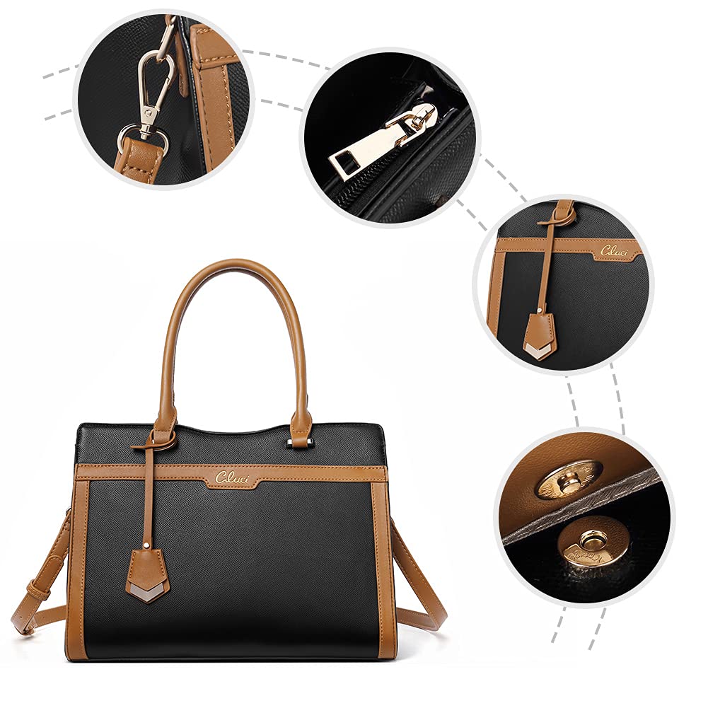 CLUCI Satchel Purses and Handbags for Women Leather Totes Designer Ladies Crossbody Shoulder Bag