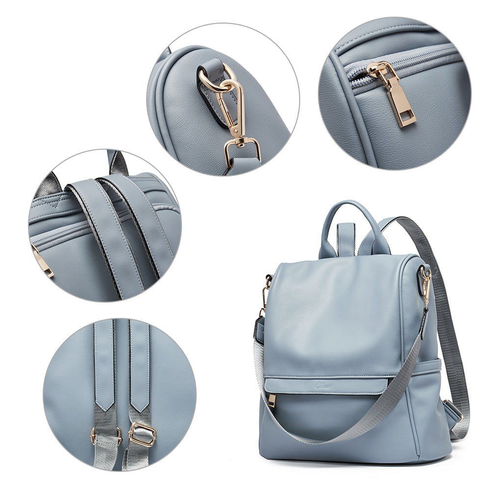 Greene Multi-Purpose Carry Way Vegan Leather Backpack Purse For Women