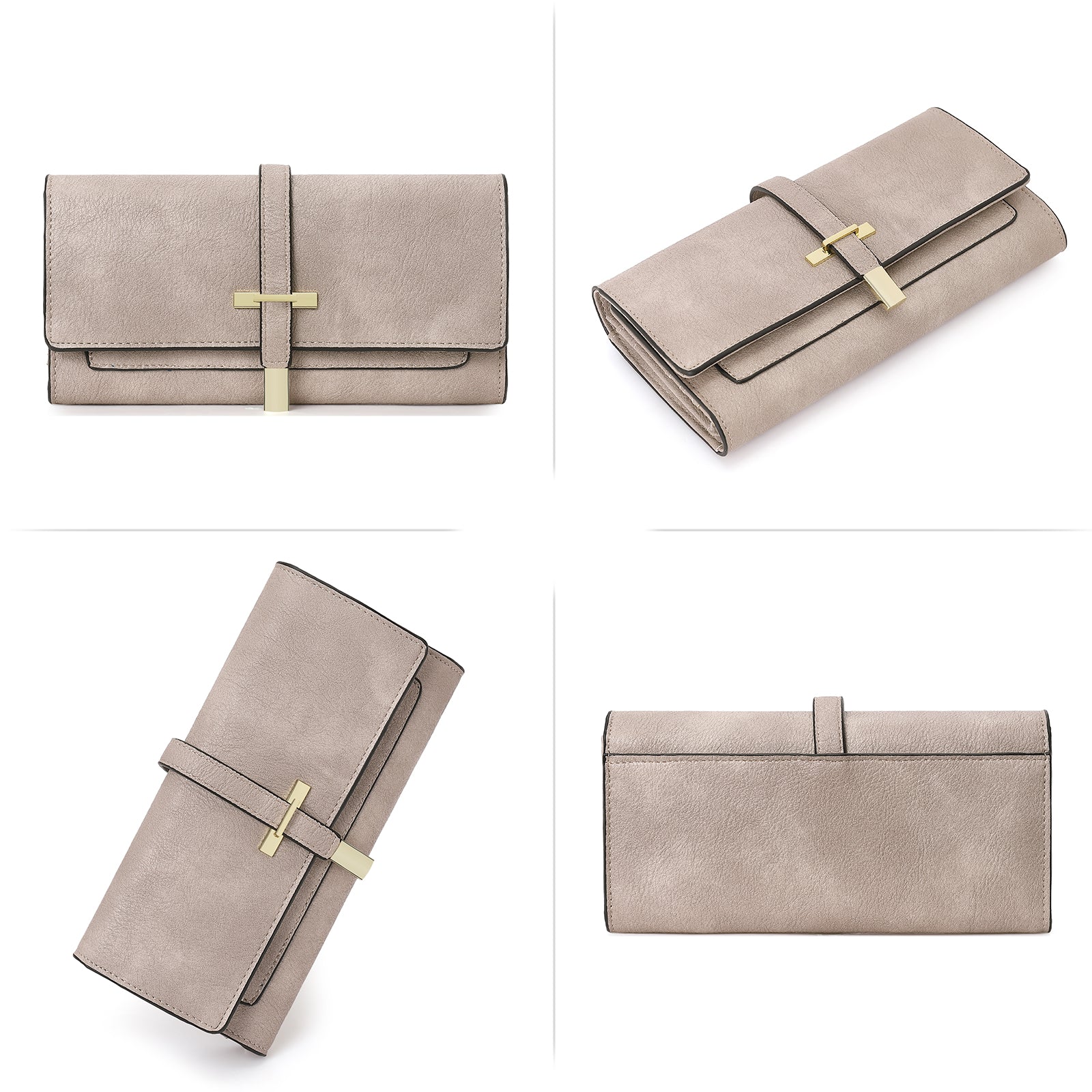 CLUCI Leather Wallet for Women Slim Designer Trifold Ladies Credit Card Holder