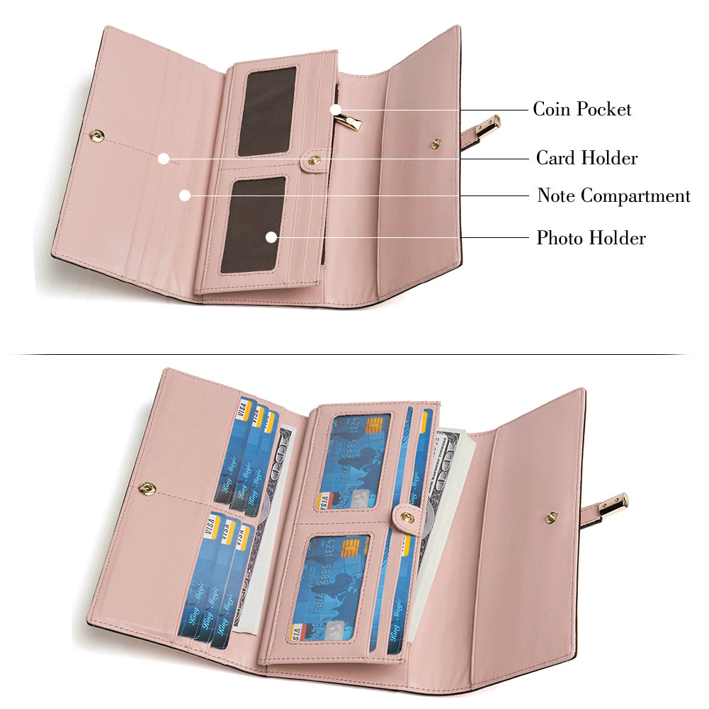 Mile Lightweight Designer Tri-Fold Wallet For Iphone For Women