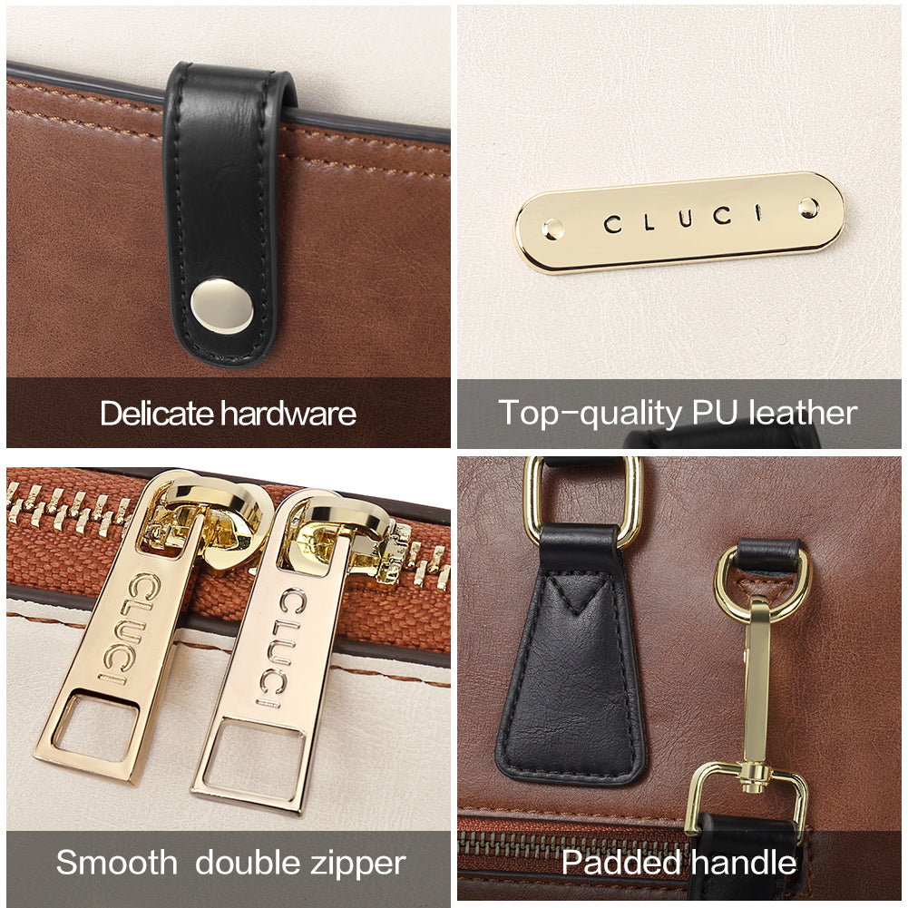 Claire Premium Leather Messenger Briefcase For School And Work