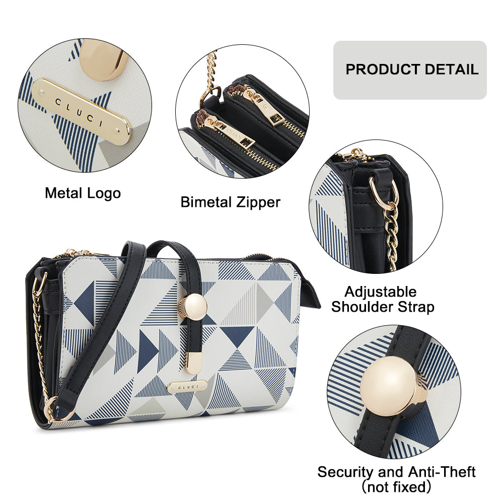 CLUCI Leather Crossbody Bags for Women Small Vintage Shoulder Purses Fashion Travel Bag with Adjustable Strap