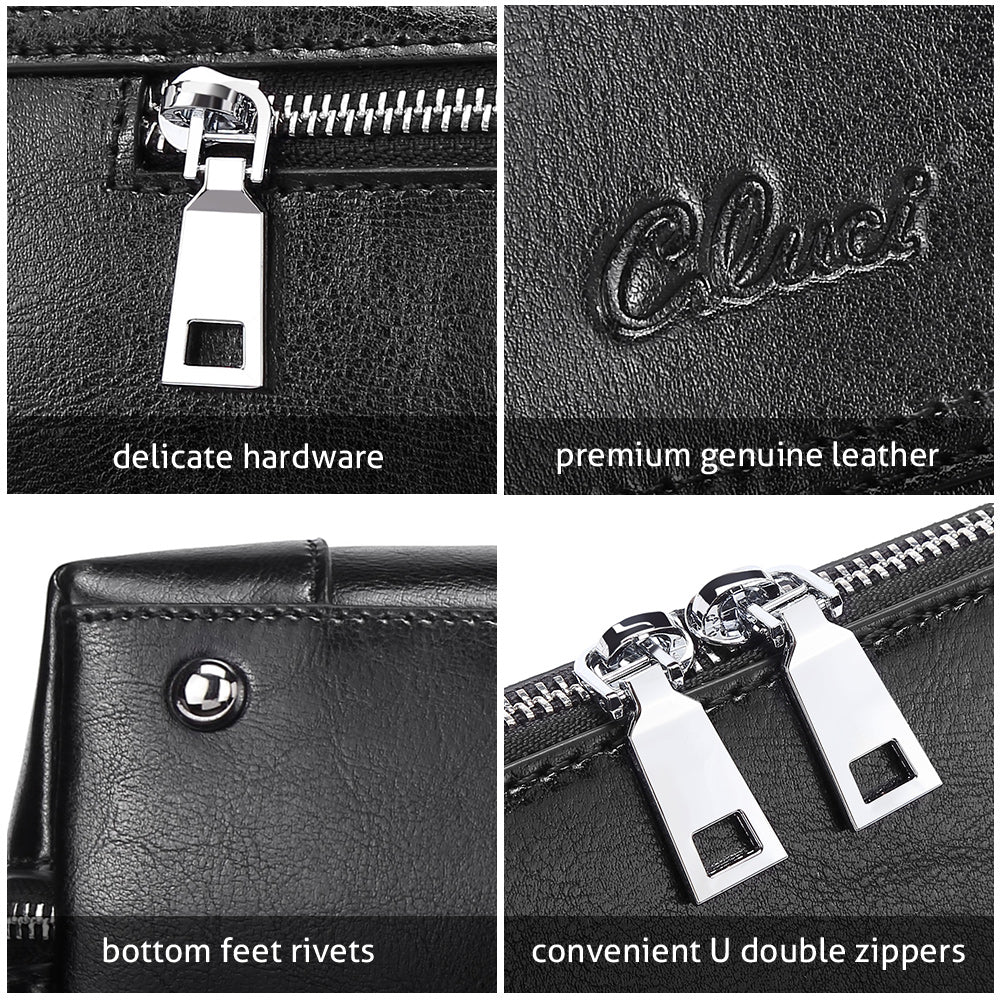 Claire Large Senior Leather Color Blocking Briefcase For Women