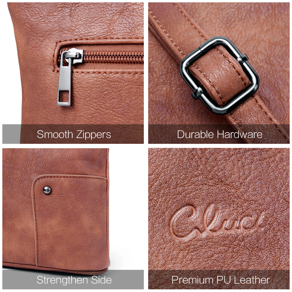 Amos Triple Pockets Vintage Crossbody Bag