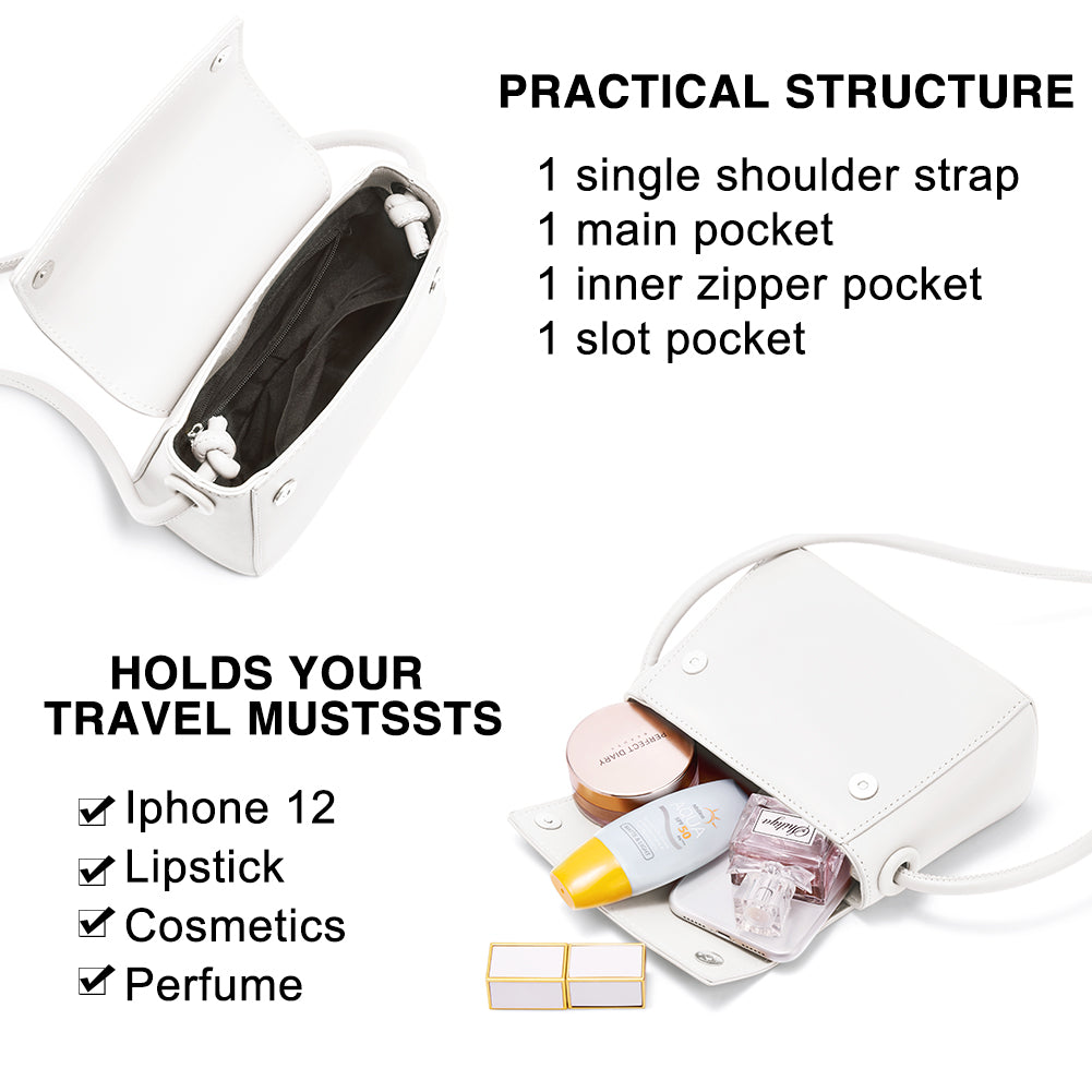 CLUCI Small Crossbody Bags for Women Vegan Leather Flap Fashion Ladies Travel Shoulder Purse with Adjustable Strap