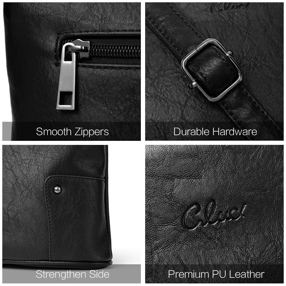 Amos Triple Pockets Vintage Crossbody Bag