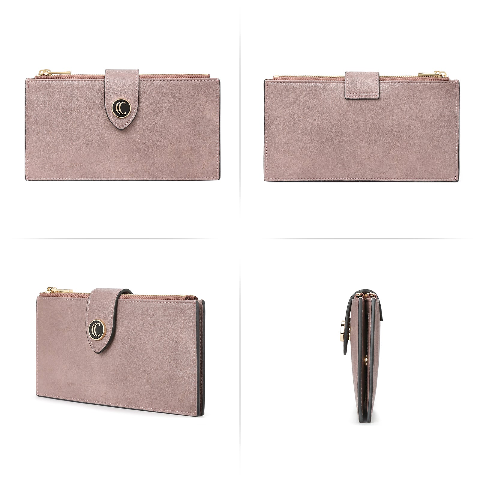 Echo Slim Women's Bifold Leather Wallet With ID Window