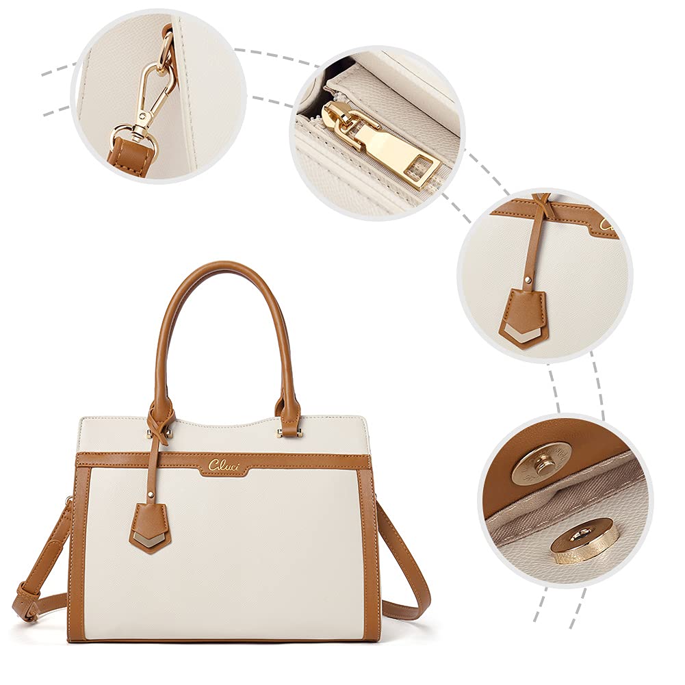 CLUCI Satchel Purses and Handbags for Women Leather Totes Designer Ladies Crossbody Shoulder Bag