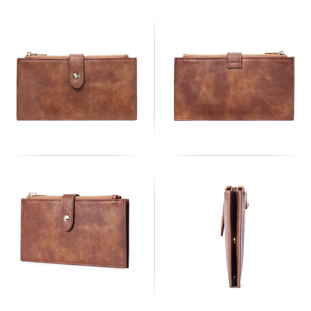 Echo Slim Women's Bifold Leather Wallet With ID Window