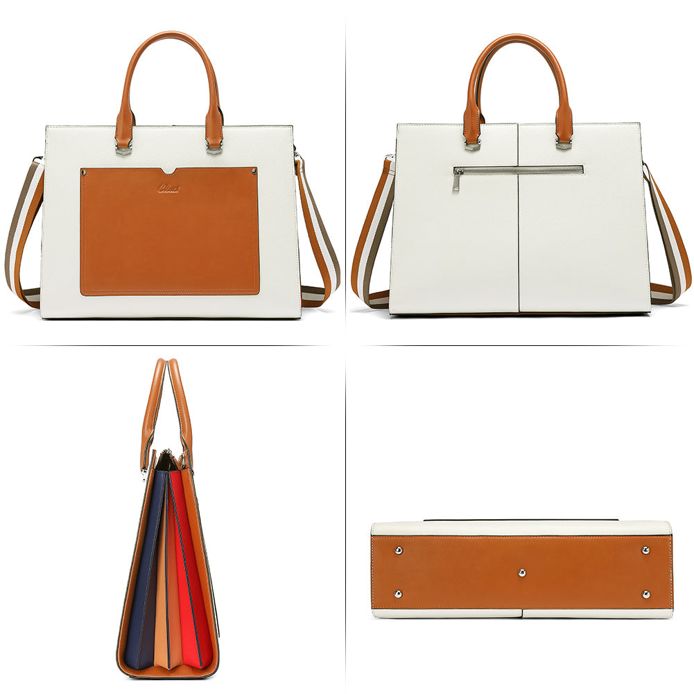 Lauren Refined Leather Briefcase For Women For Daily Use