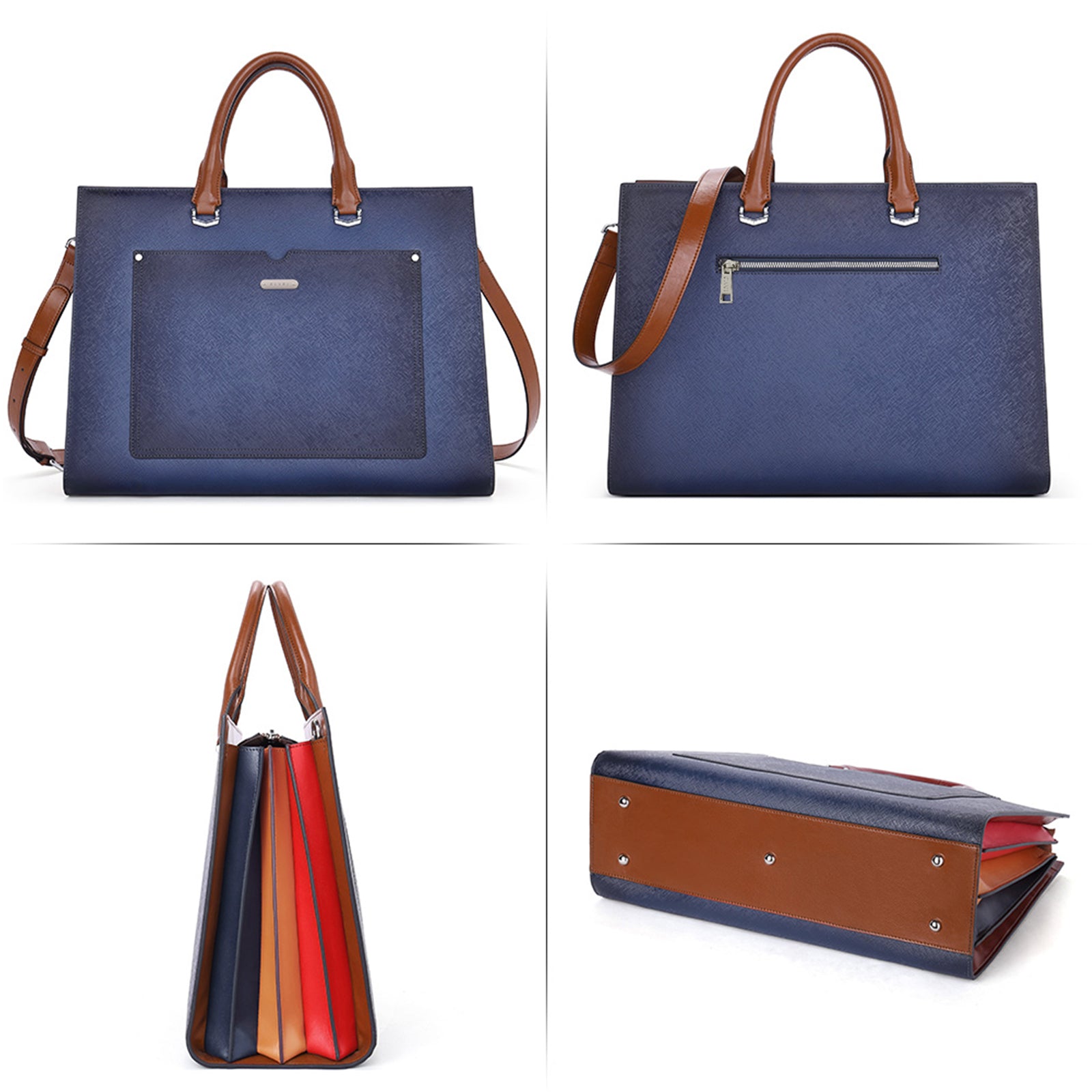 Lauren Refined Leather Briefcase For Women For Daily Use