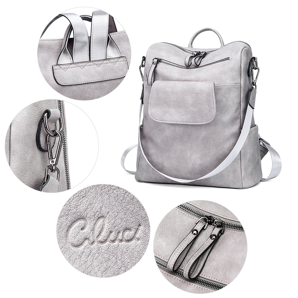 Greene Vegan Leather Travel Backpack Switchable Shoulder Bag