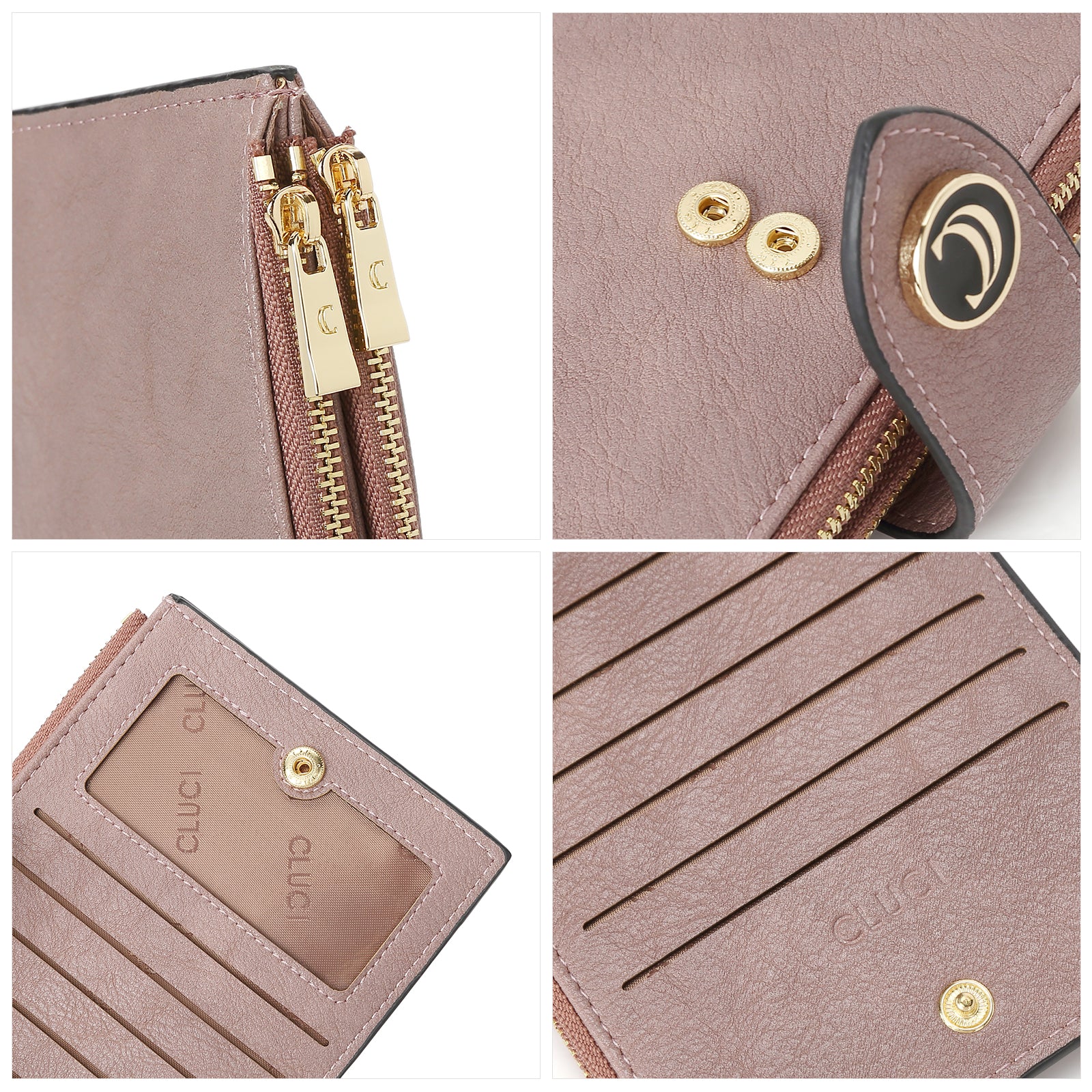 Echo Slim Women's Bifold Leather Wallet With ID Window