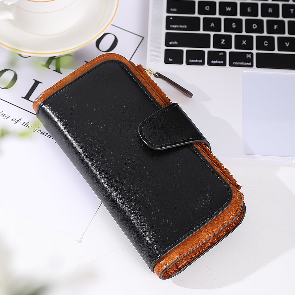 Cathy Luxury Women's Vegan Leather Wallet With Zipper