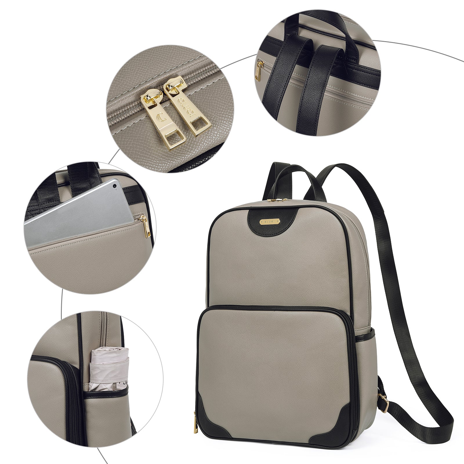 Koch Vegan Womens Designer Laptop Backpack With Luggage Strap