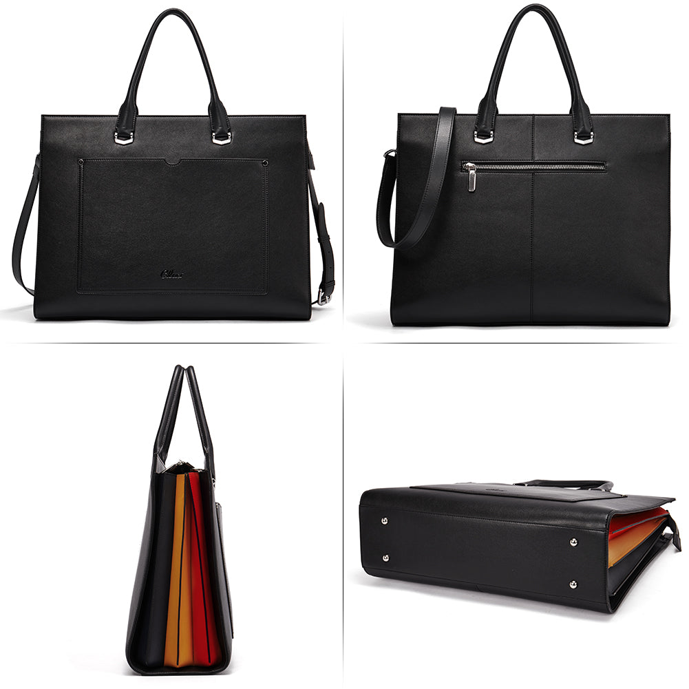 Lauren Refined Leather Briefcase For Women For Daily Use