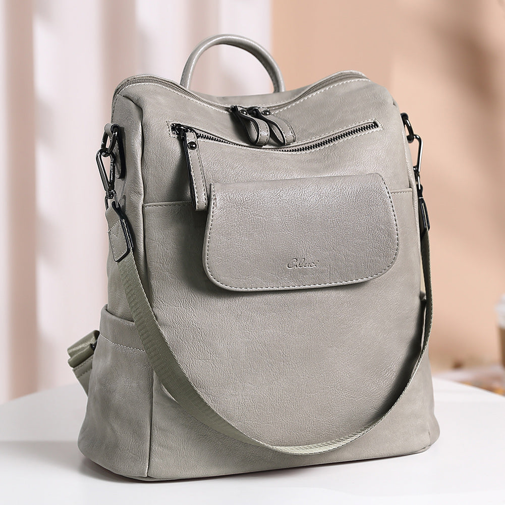 Greene Vegan Leather Travel Backpack Switchable Shoulder Bag