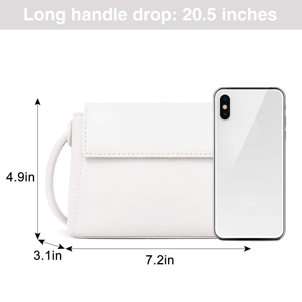CLUCI Small Crossbody Bags for Women Vegan Leather Flap Fashion Ladies Travel Shoulder Purse with Adjustable Strap