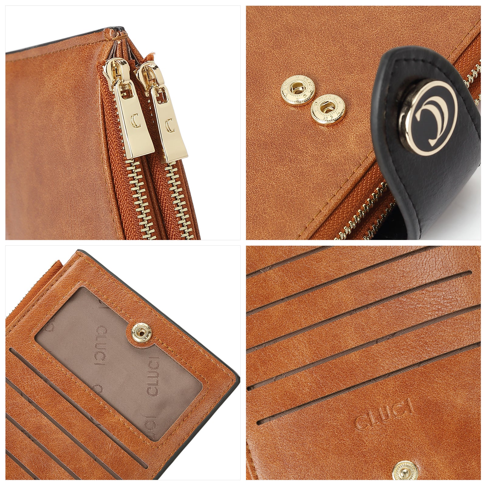 Echo Slim Women's Bifold Leather Wallet With ID Window