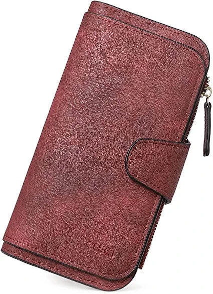 Cathy Luxury Women's Vegan Leather Wallet With Zipper