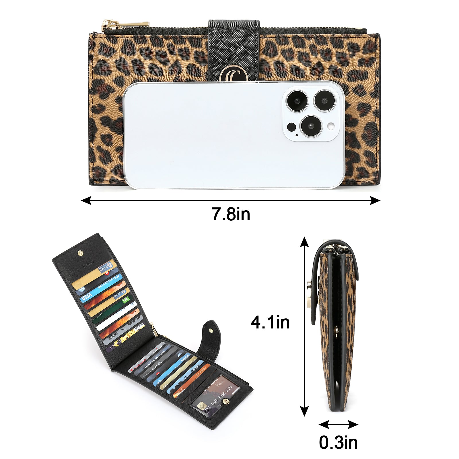 Echo Slim Women's Bifold Leather Wallet With ID Window