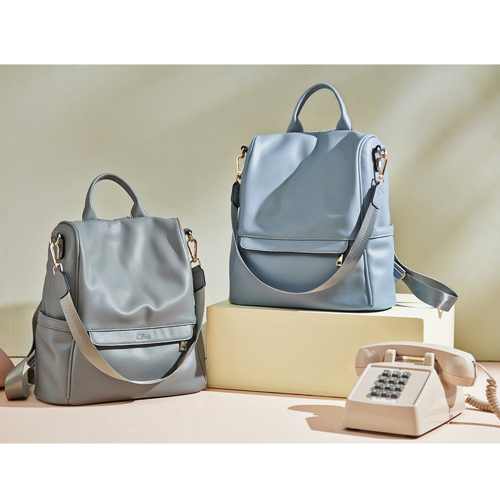 Greene Multi-Purpose Carry Way Vegan Leather Backpack Purse For Women