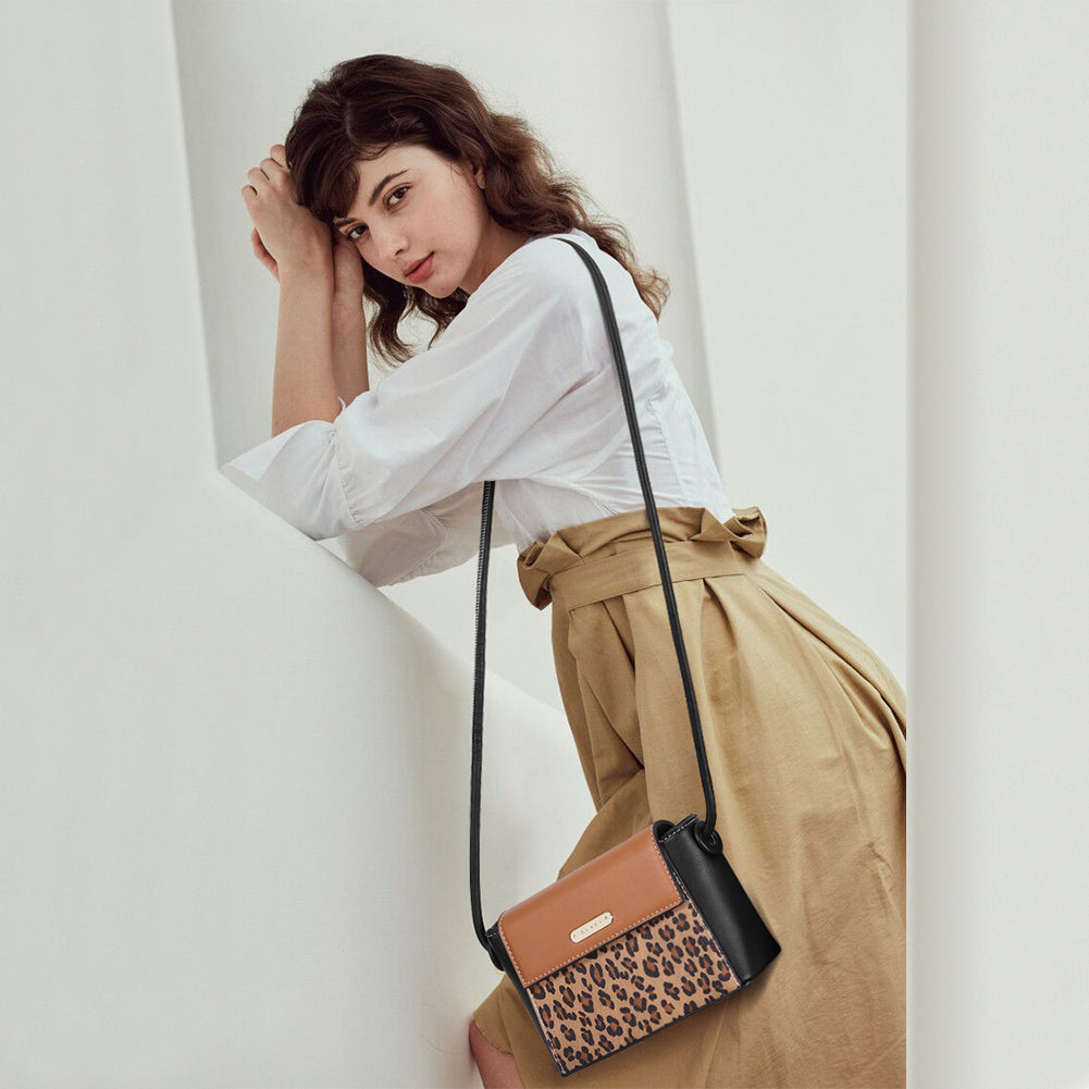 CLUCI Small Crossbody Bags for Women Vegan Leather Flap Fashion Ladies Travel Shoulder Purse with Adjustable Strap