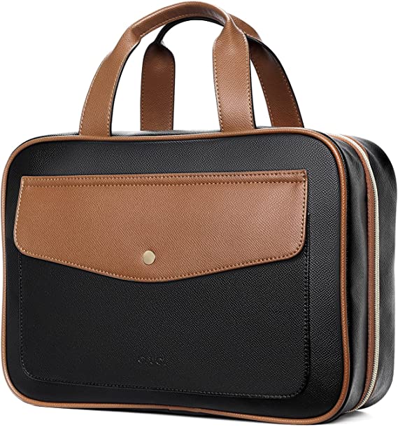 CLUCI Toiletry Bag Hanging Travel Organizer with Transparent Cosmetic Bag and Makeup Pouch For Full Sized Toiletries