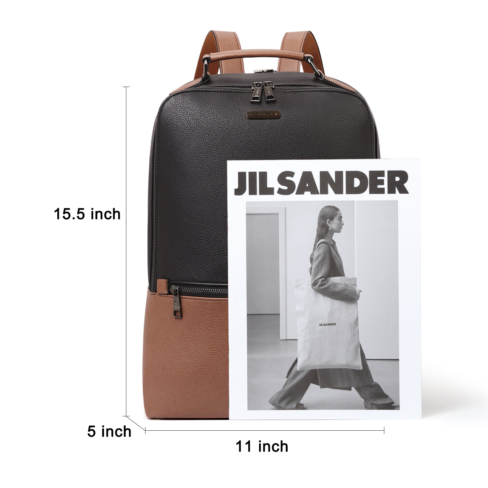 CLUCI Women Leather Laptop Backpack Purse 15.6 inch Computer Backpack Business Casual Travel Daypack College Bag