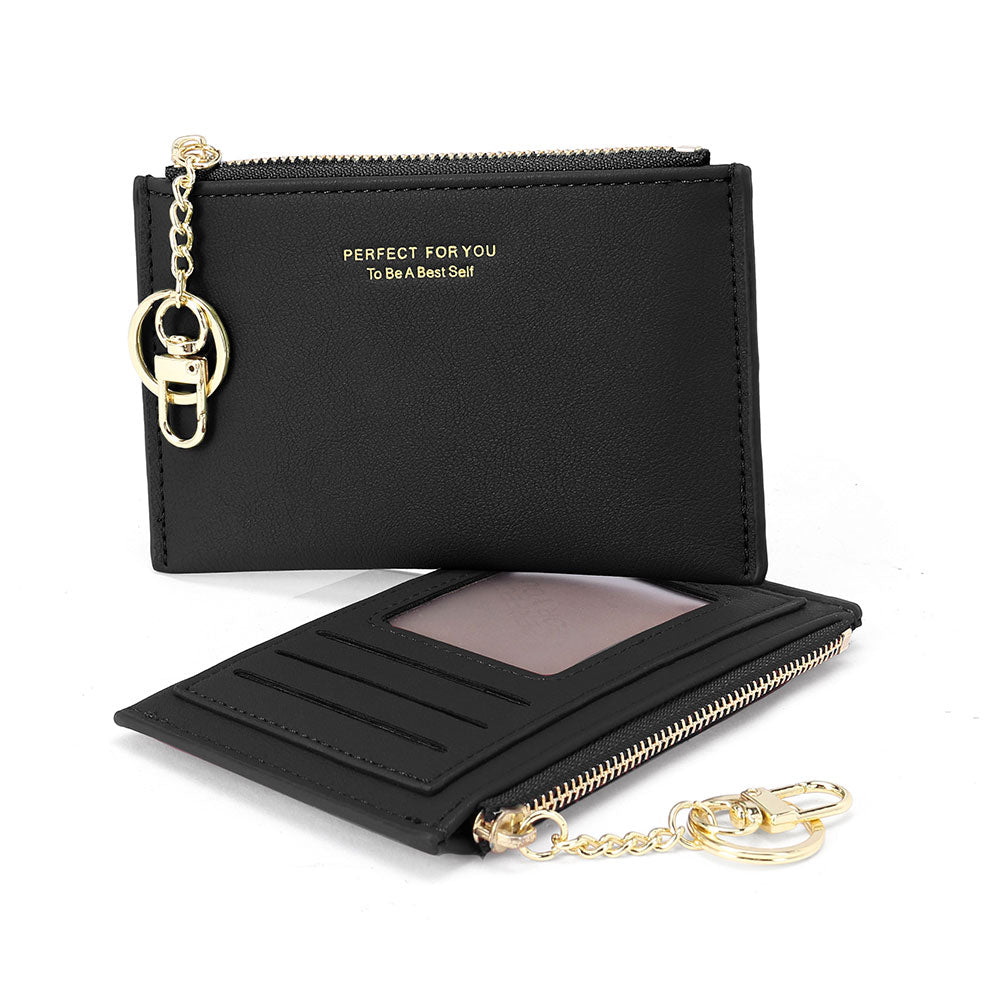 CLUCI Womens Small Leather Wallet Coin Slim Zipper Pocket Credit Card