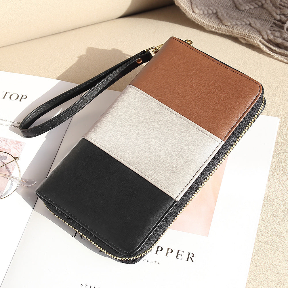 CLUCI Women Wallet Leather RFID Blocking With Wristlet