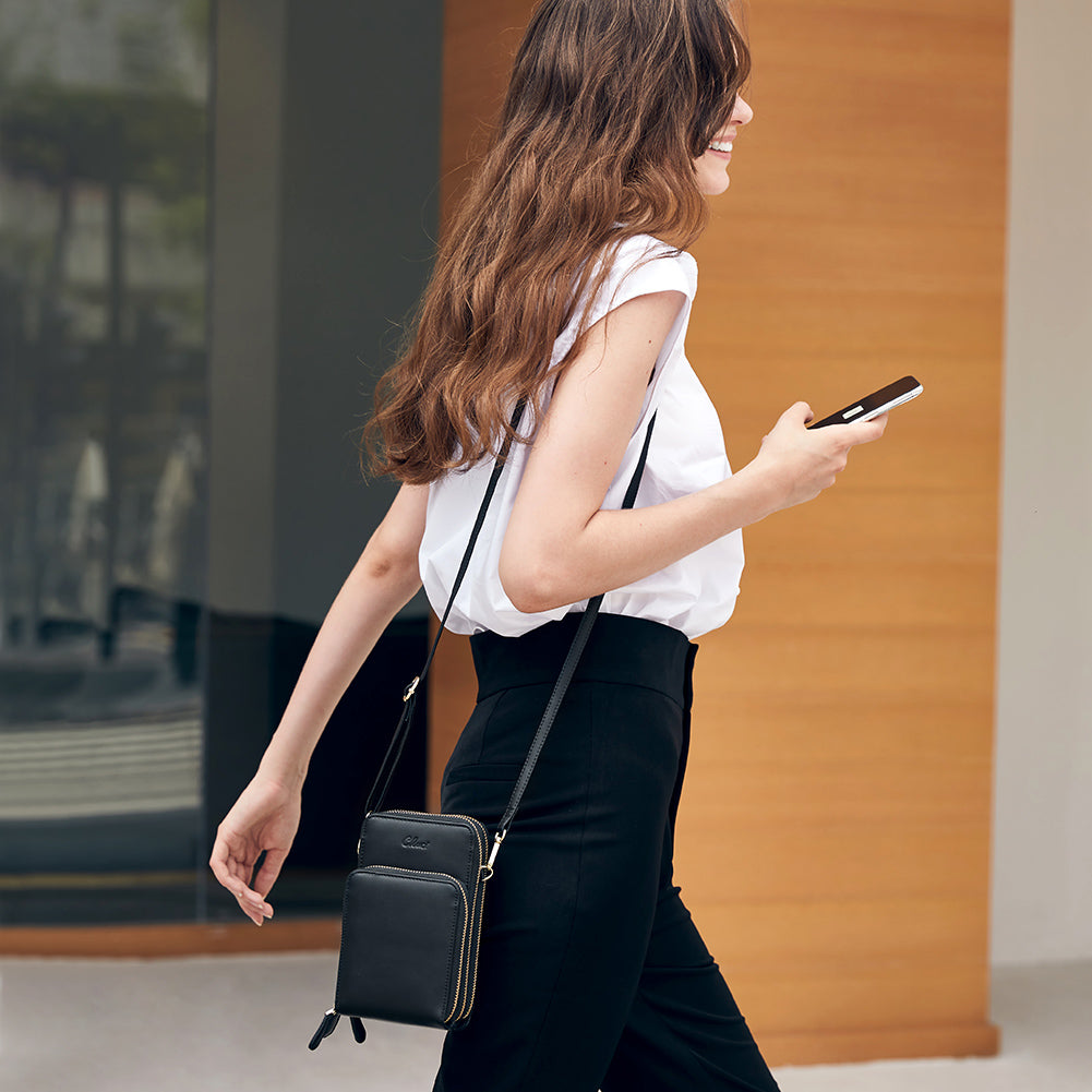 CLUCI Small Crossbody Bag for Women Leather Cellphone Shoulder Purses Fashion Travel Designer Wallet