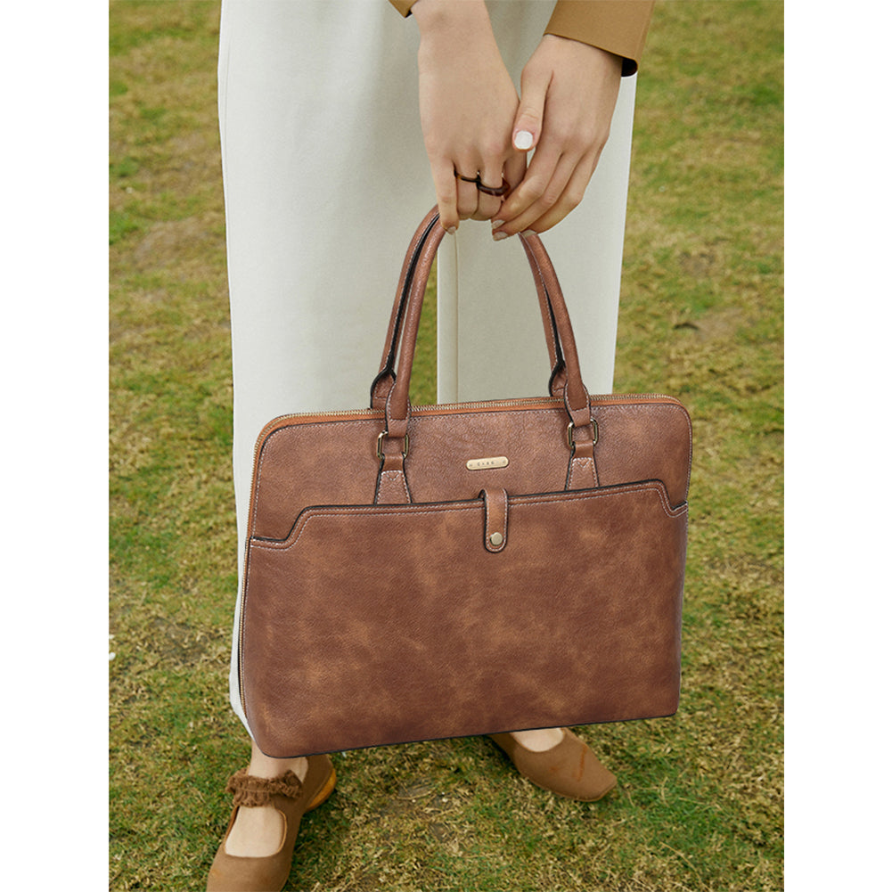 Claire  Premium Leather Messenger Briefcase For School And Work