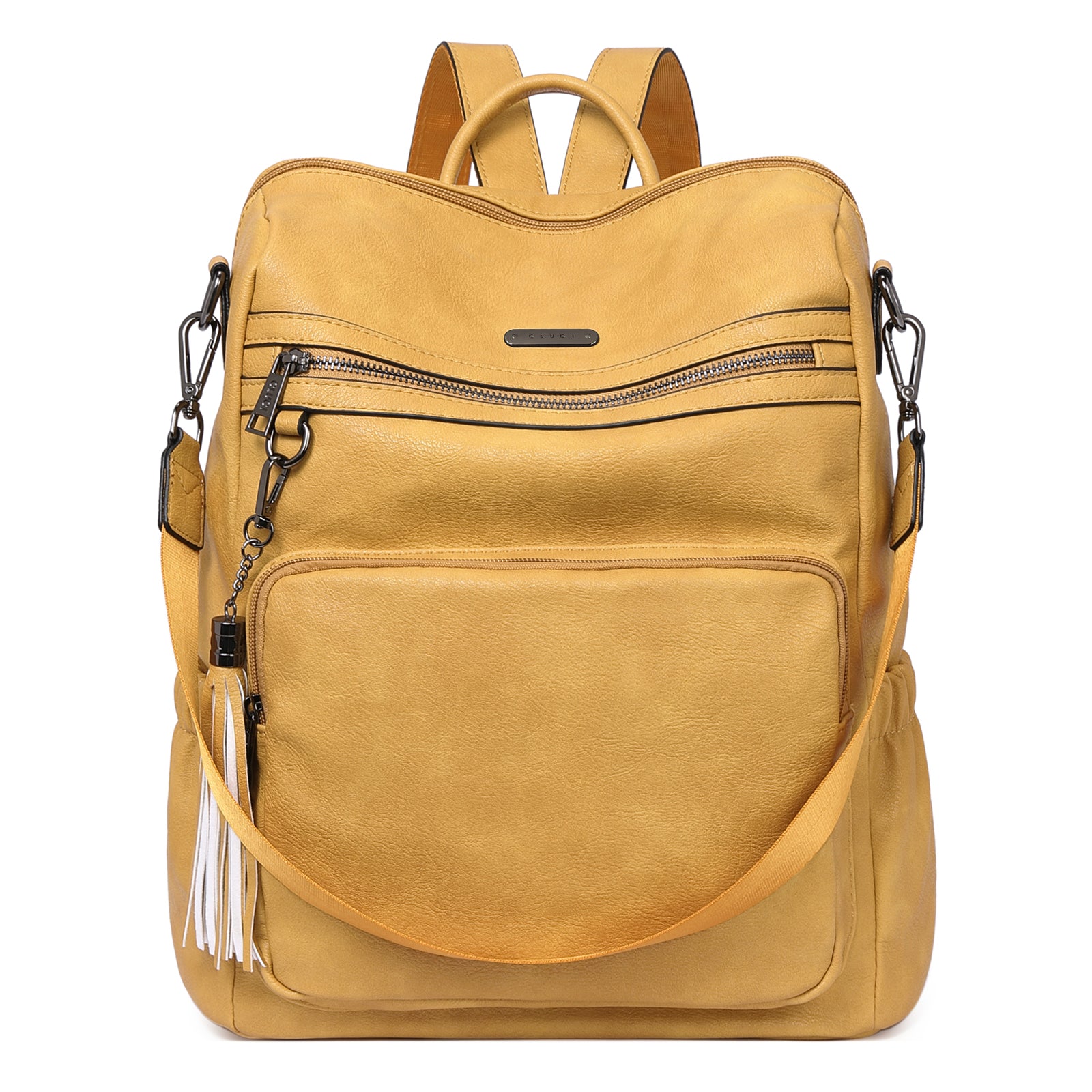 Greene Women's Leather Backpack Purse For Commuting | Two-Toned Vintage